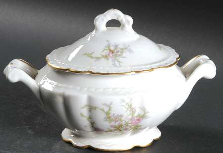 Sandra (Gold Trim) Sugar Bowl & Lid