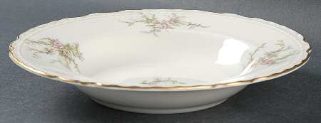 Sandra (Gold Trim) Rim Soup Bowl