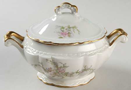 Sandra (Gold Trim) Sugar Bowl & Lid