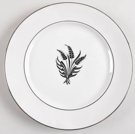 Silver Wheat White Salad Plate