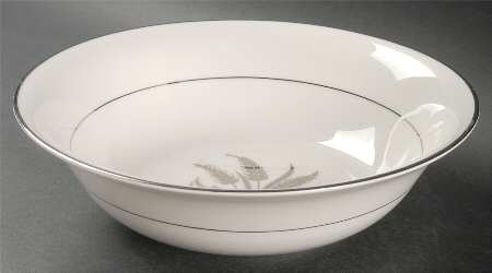 Silver Wheat White 9" Round Vegetable Bowl
