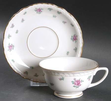 Trousseau Rose Footed Cup & Saucer Set