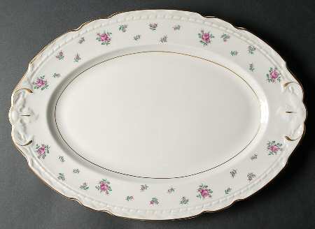 Trousseau Rose 15" Oval Serving Platter