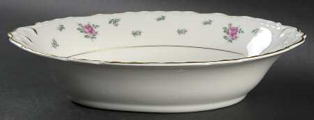 Trousseau Rose 10" Oval Vegetable Bowl