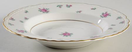 Trousseau Rose Rim Soup Bowl