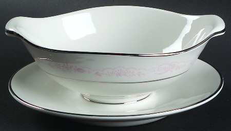 Wedding Lace Gravy Boat with Attached Underplate
