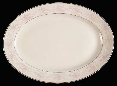 Wedding Lace 15" Oval Serving Platter