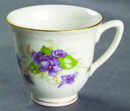 Woodland Violets Footed Demitasse Cup