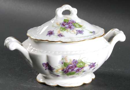 Woodland Violets Sugar Bowl & Lid