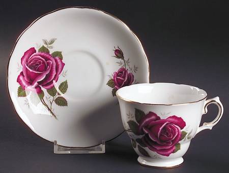 Flower Series Footed Cup & Saucer Set