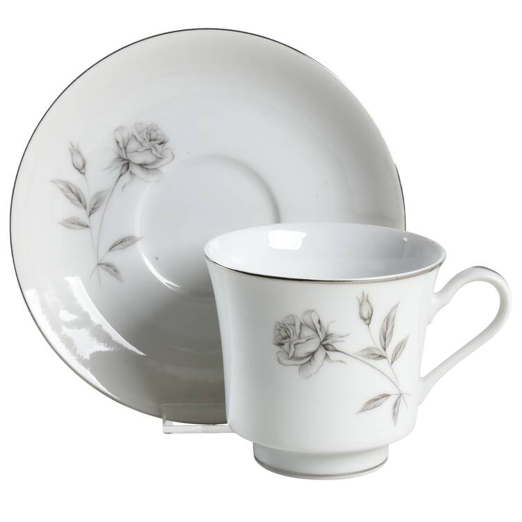 Evensong Footed Cup & Saucer Set