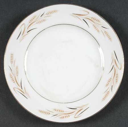 Gold Wheat Bread & Butter Plate by Royal M-Mita