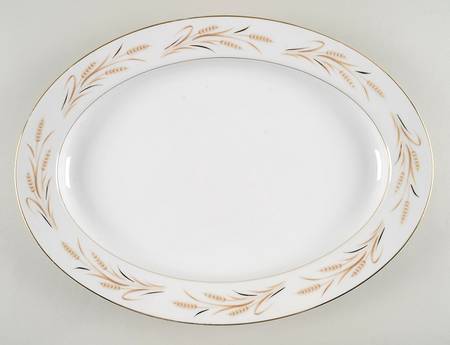 Gold Wheat 16" Oval Serving Platter