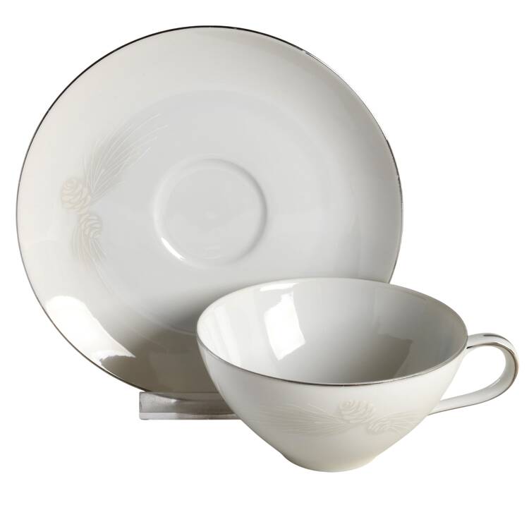 Pine Flat Cup & Saucer Set by Royal M-Mita