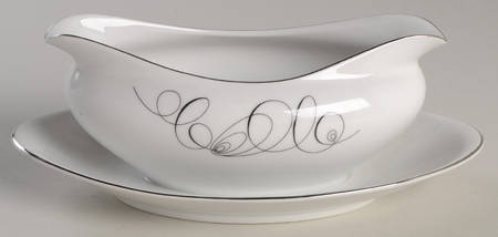 Whirl (Meito) Gravy Boat with Attached Underplate
