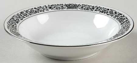 Midnight Lace Rim Fruit/Dessert (Sauce) Bowl