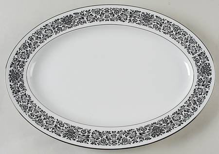 Midnight Lace 14" Oval Serving Platter