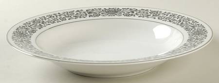 Midnight Lace Rim Soup Bowl
