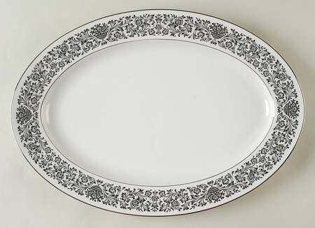 Midnight Lace 16" Oval Serving Platter