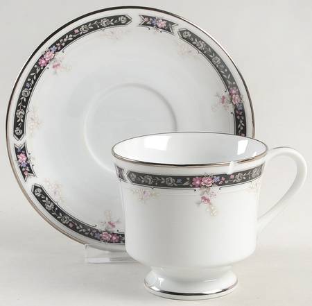 Midnight Mood Footed Cup & Saucer Set