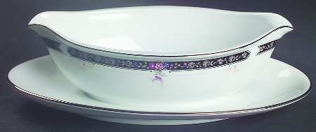 Midnight Mood Gravy Boat with Attached Underplate