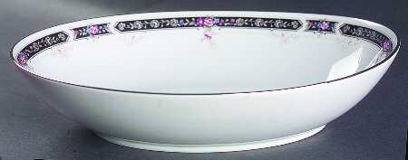 Midnight Mood 10" Oval Vegetable Bowl