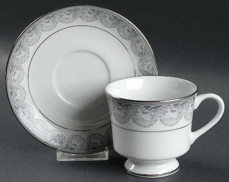 Moon Shadow Footed Cup & Saucer Set