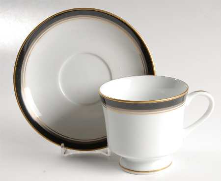 Nocturne Footed Cup & Saucer Set