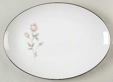Rose Crest 14" Oval Serving Platter by Royal Prestige