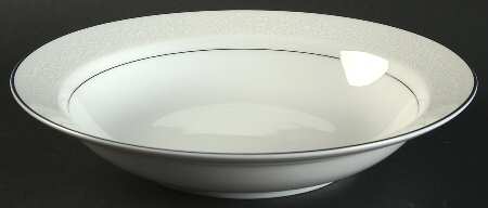 White Lace Rim Soup Bowl