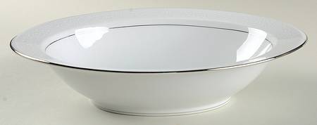 White Lace 11" Oval Vegetable Bowl
