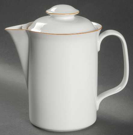 A La Carte (Mustard Trim) Coffee Pot & Lid