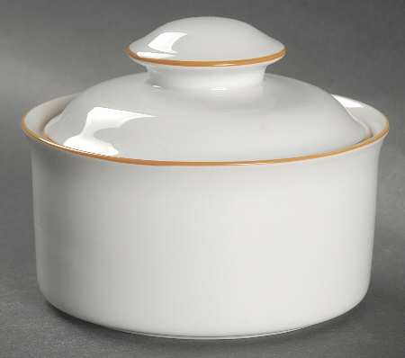 A La Carte (Mustard Trim) Sugar Bowl & Lid