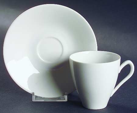 Blanca Flat Demitasse Cup & Saucer Set
