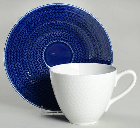 Blue Fire Flat Cup & Saucer Set