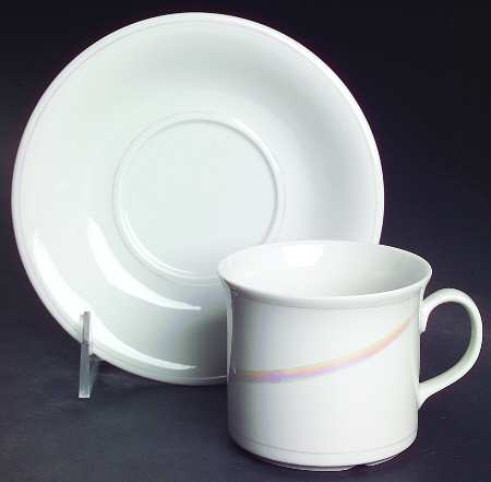 Claire De Lune Flat Cup & Saucer Set