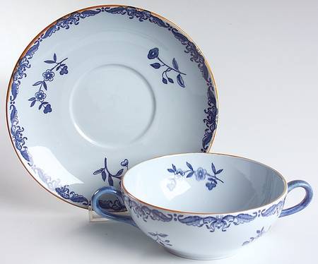 Ostindia Flat Cream Soup Bowl & Saucer Set
