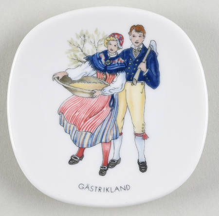 Swedish National Costumes Butter Pat
