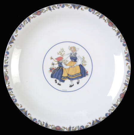 Swedish National Costumes Cake Plate