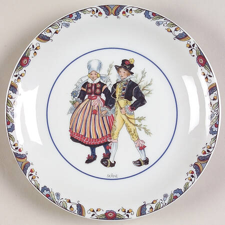 Swedish National Costumes Bread & Butter Plate