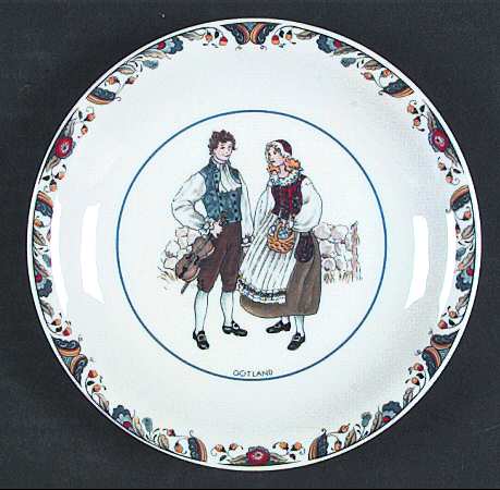 Swedish National Costumes Bread & Butter Plate
