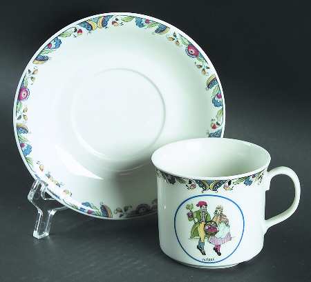 Swedish National Costumes Flat Cup & Saucer Set