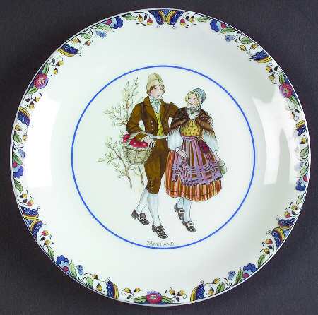 Swedish National Costumes Bread & Butter Plate