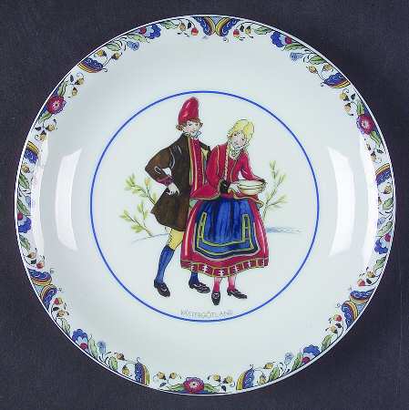 Swedish National Costumes Bread & Butter Plate