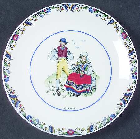 Swedish National Costumes Bread & Butter Plate