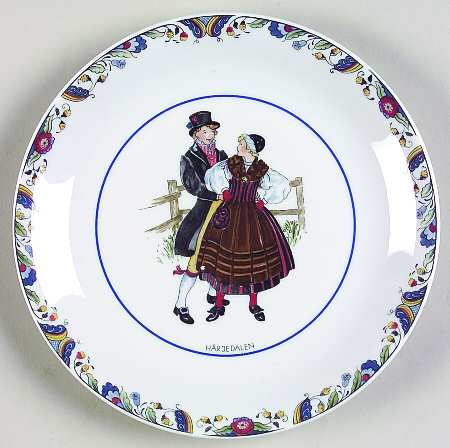 Swedish National Costumes Bread & Butter Plate