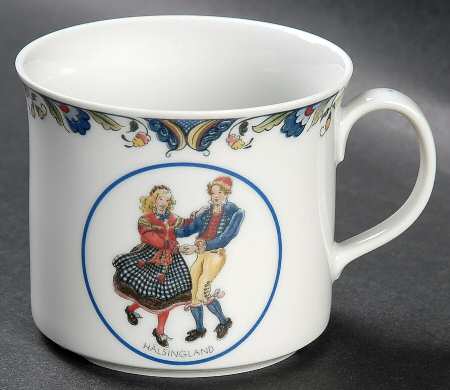 Swedish National Costumes Flat Cup