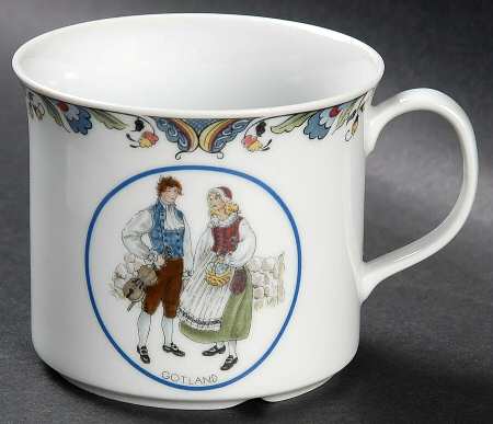 Swedish National Costumes Flat Cup