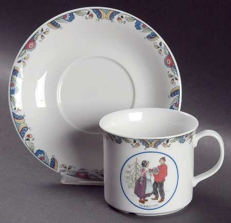 Swedish National Costumes Flat Cup & Saucer Set