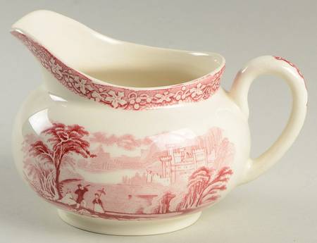 Jenny Lind Pink (Off White Background) Creamer